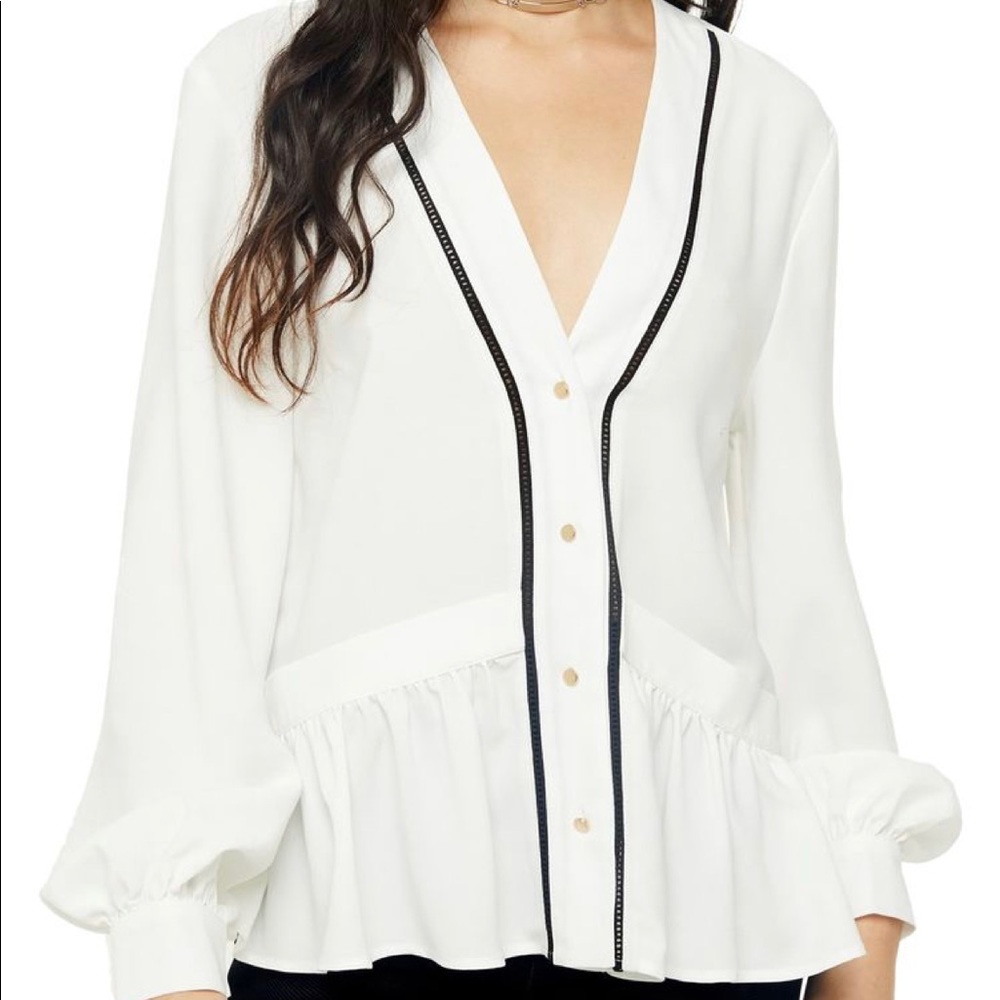 Topshop ladder blouse